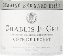 Wine label Chablis 1er Cru Côte de Léchet Bernard Defaix 2011