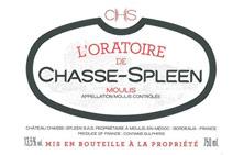 Etiquette du vin Oratoire de Chasse Spleen Second Vin 2018