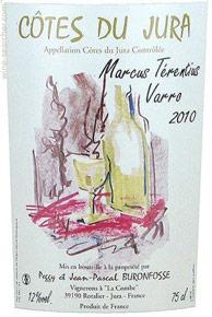 Etiquette du vin Côtes du Jura Marcus Terentius Varro Buronfosse 2011