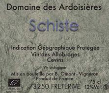 Etichetta IGP Vin des Allobroges - Cevins Schiste Ardoisières (Domaine des) 2010