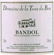 Etiquette du vin Bandol La Tour du Bon Agnès Henry 2006