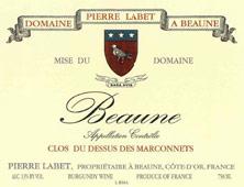 Etiquette du vin Beaune Clos du dessus des Marconnets François Labet 2012