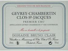 Etiquette du vin Gevrey-Chambertin 1er Cru Clos Saint-Jacques Bruno Clair (Domaine) 2006
