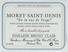 Etichetta Morey Saint-Denis En la Rue de Vergy Bruno Clair (Domaine) 2013