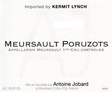 Etikette des Weins Meursault 1er Cru Poruzots François et Antoine Jobard (Domaine) 1995