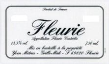 Etiquette du vin Fleurie Yvon Métras 2022