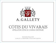 Etiquette du vin Côtes du Vivarais Gallety (Domaine) 2002