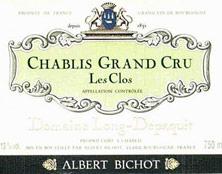 Etiquette du vin Chablis Grand Cru Les Clos Long Depaquit - Albert Bichot (Domaine) 2002