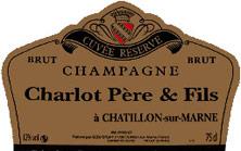 Etiquette du vin Nature Cuvée Réserve Brut Charlot Père & Fils ----
