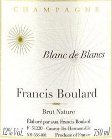 Etichetta Nature Blanc de Blancs Brut Francis Boulard ----