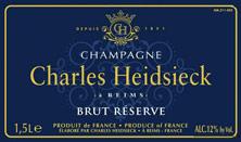 Etiquette du vin Brut Réserve Charles Heidsieck ----