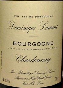 Etikette des Weins Bourgogne Chardonnay Dominique Laurent 2012