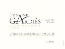 Wine label Côtes du Roussillon Villages - Tautavel Gardiés (Domaine) Clos des Vignes 2010