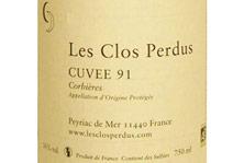 Etiquette du vin Corbières Les Clos Perdus Cuvée 91 2011