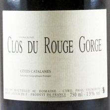 Etiquette du vin IGP Côtes Catalanes Clos du Rouge Gorge Vieilles Vignes Cyril Fhal 2014