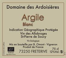 Etichetta IGP Vin des Allobroges -Saint-Pierre-de-Soucy Argile Ardoisières (Domaine des) 2022