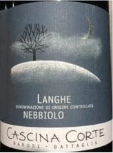 Etikette des Weins Langhe Nebbiolo Cascina Corte 2005