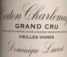 Etiquette du vin Corton-Charlemagne Grand Cru Vieilles vignes Dominique Laurent 2011