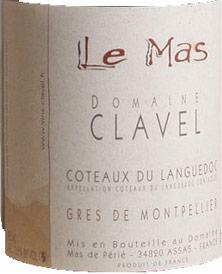Wine label Coteaux du Languedoc Pierre Clavel  Le Mas Pierre Clavel 2012