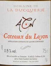 Etichetta Coteaux du Layon La Ducquerie (Domaine de) 2002