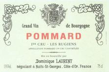 Etikette des Weins Pommard 1er Cru Les Rugiens Vieilles vignes Dominique Laurent 2008