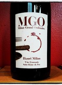 Wine label Vin de Table de France M.G.O. Henri Milan ----