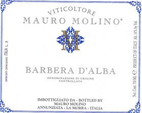 Wine label Barbera d'Alba Mauro Molino 2013
