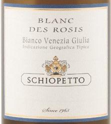 Etikette des Weins IGT Venezia Giulia Schiopetto Blanc des Rosis 2012
