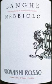 Etichetta Langhe  Giovanni Rosso Nebbiolo 2019