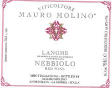 Etiquette du vin Langhe DOC Mauro Molino Nebbiolo 2012