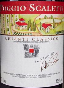 Wine label Chianti Classico Podere Poggio Scalette DOCG 2012