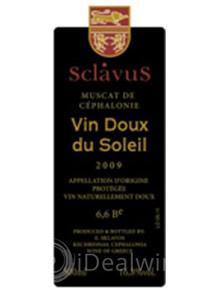 Etiquette du vin AOP Muscat de Céphalonie Sclavus Vin Doux du Soleil 2011