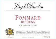 Etiquette du vin Pommard 1er Cru Rugiens Joseph Drouhin 1989