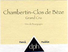 Etichetta Chambertin Clos de Bèze Grand Cru Domaine Patrick Hudelot 2008