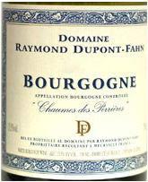 Wine label Bourgogne Chaumes des Perrières Domaine Dupont-Fahn 2008