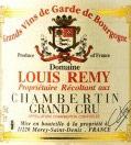Wine label Chambertin Grand Cru Domaine Rémy Louis 1994
