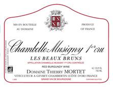 Etiquette du vin Chambolle-Musigny 1er Cru Aux Beaux Bruns Thierry Mortet (Domaine) 2005