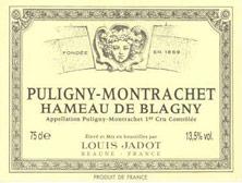 Etichetta Puligny-Montrachet 1er Cru Hameau de Blagny Maison Louis Jadot 2001