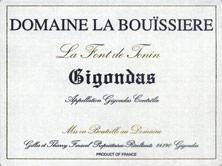 Etichetta Gigondas La Font de Tonin La Bouïssière 2003