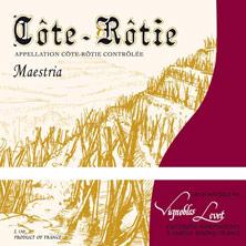 Etiquette du vin Côte-Rôtie Maestria Vignobles Levet 2021