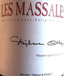Etikette des Weins Côte-Rôtie Les Massales Stéphane Othéguy 2013