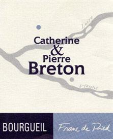 Etiquette du vin Bourgueil Franc de Pied Catherine et Pierre Breton 2015