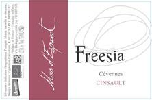 Etiquette du vin IGP Pays d'Oc Mas d'Espanet  Freesia Cinsault 2012