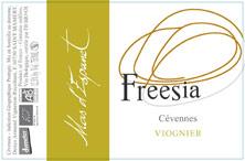 Etiquette du vin IGP Pays d'Oc Mas d'Espanet  Freesia Viognier 2014