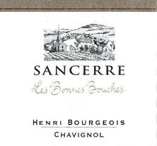 Etiquette du vin Sancerre Les Bonnes bouches Henri Bourgeois 2008