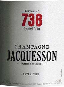 Etiquette du vin Cuvée 738 Extra-Brut Jacquesson ----