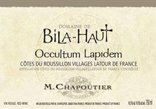Etiquette du vin Côtes du Roussillon Villages Latour de France Bila-Haut (Domaine) Occultum Lapidem Chapoutier 2013