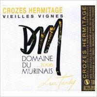 Wine label Crozes-Hermitage Vieilles vignes Murinais (Domaine du) 2012