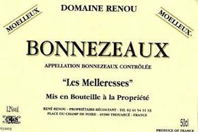 Etikette des Weins Bonnezeaux Les Melleresses René Renou 2001
