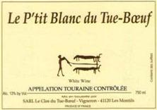 Wine label Vin de France Le P'tit Blanc du Tue Boeuf Clos du Tue-Boeuf 2014